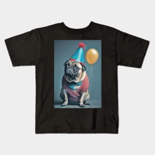 Pug Dog Birthday Card #6 Kids T-Shirt